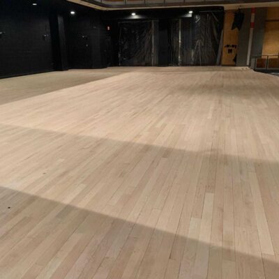 Commercial hardwood floor refinishing