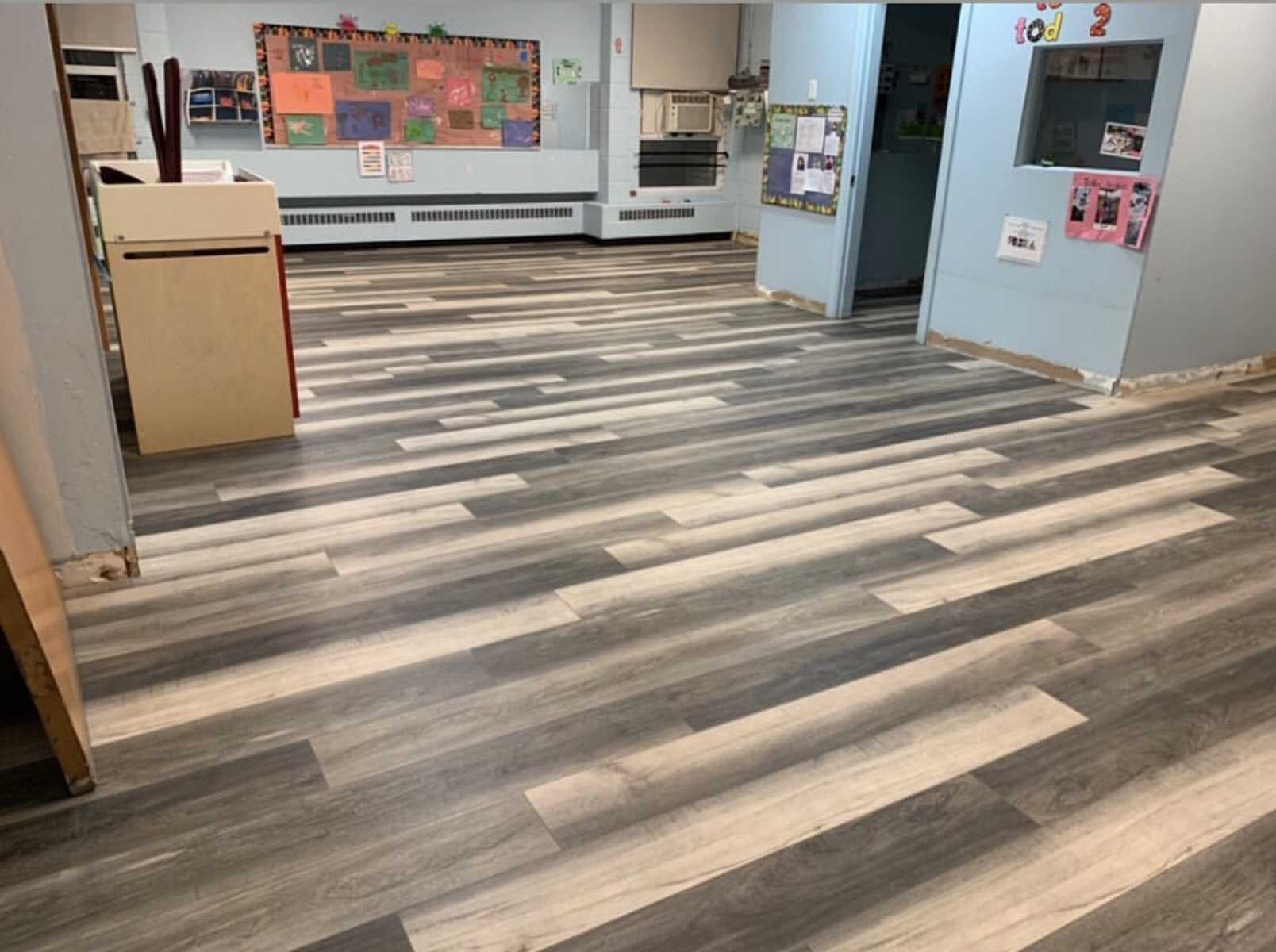 Childcare Center -Vinyl floor installation