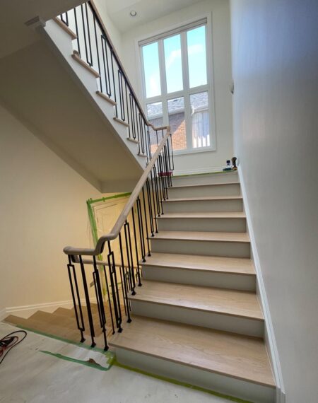 Staircase Renovation With Metal Window Spindles